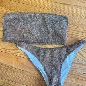 Victoria's Secret Glittery Gray Bikini
